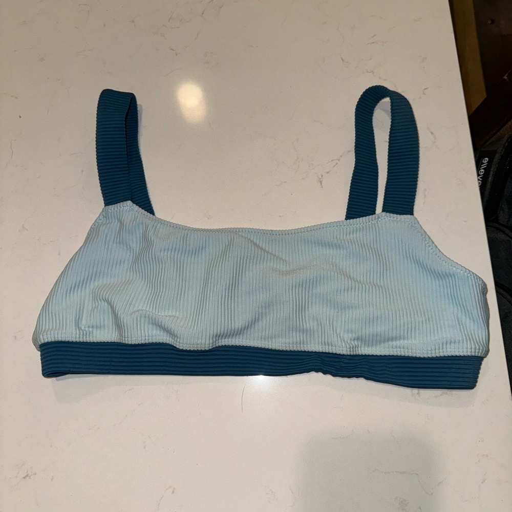 Blue and Teal Aro Bikini Top